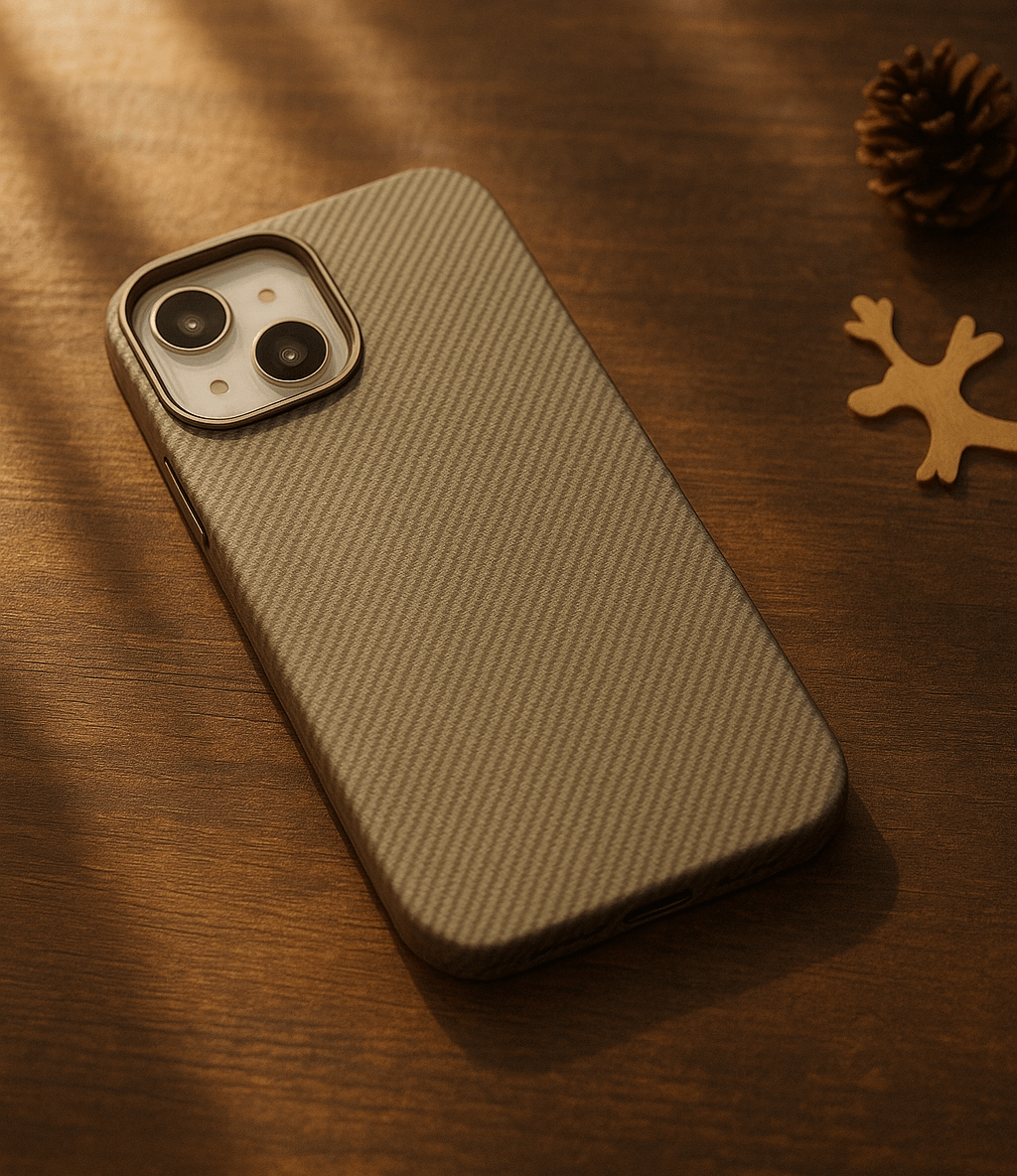 Carbon Weave & Houndstooth Pattern Case for iPhone 15 Pro Max & 16 Pro Max – Stylish Shockproof Slim Cover – UAE & KSA Edition
