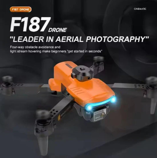 Air Selfie Drone F187 – 4K HD Camera, Foldable Design, Real-Time WiFi FPV | Compact Drone for Travel & Social Content UAE