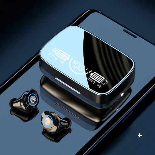 Digital Display TWS Wireless Bluetooth Headset – Mirror Touch, Deep Bass, LED Battery Indicator | UAE
