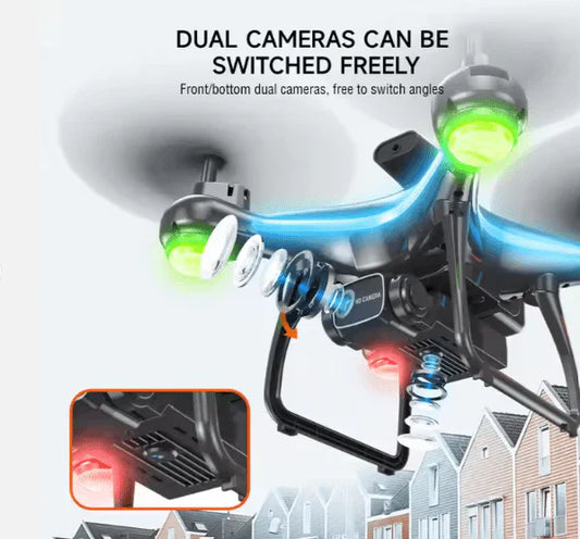 Optical Flow Drone F192 – 4K Dual Camera, Altitude Hold, Gesture Control, Foldable Design | Smart Drone for UAE Adventurers